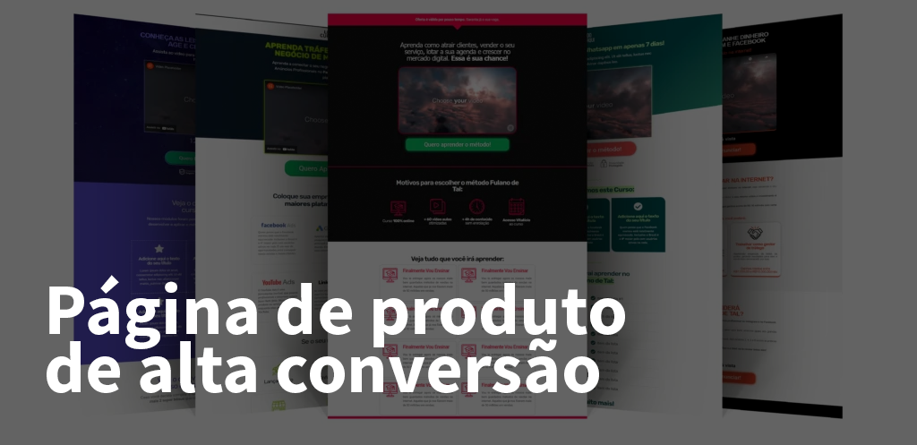 páginas de produto